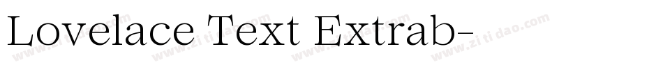 Lovelace Text Extrab字体转换
